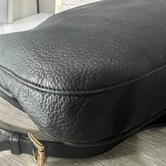 MICHAEL KORS Bedford Pebble Leather Large Convertible Shoulder Bag Black - Picture 3 of 6